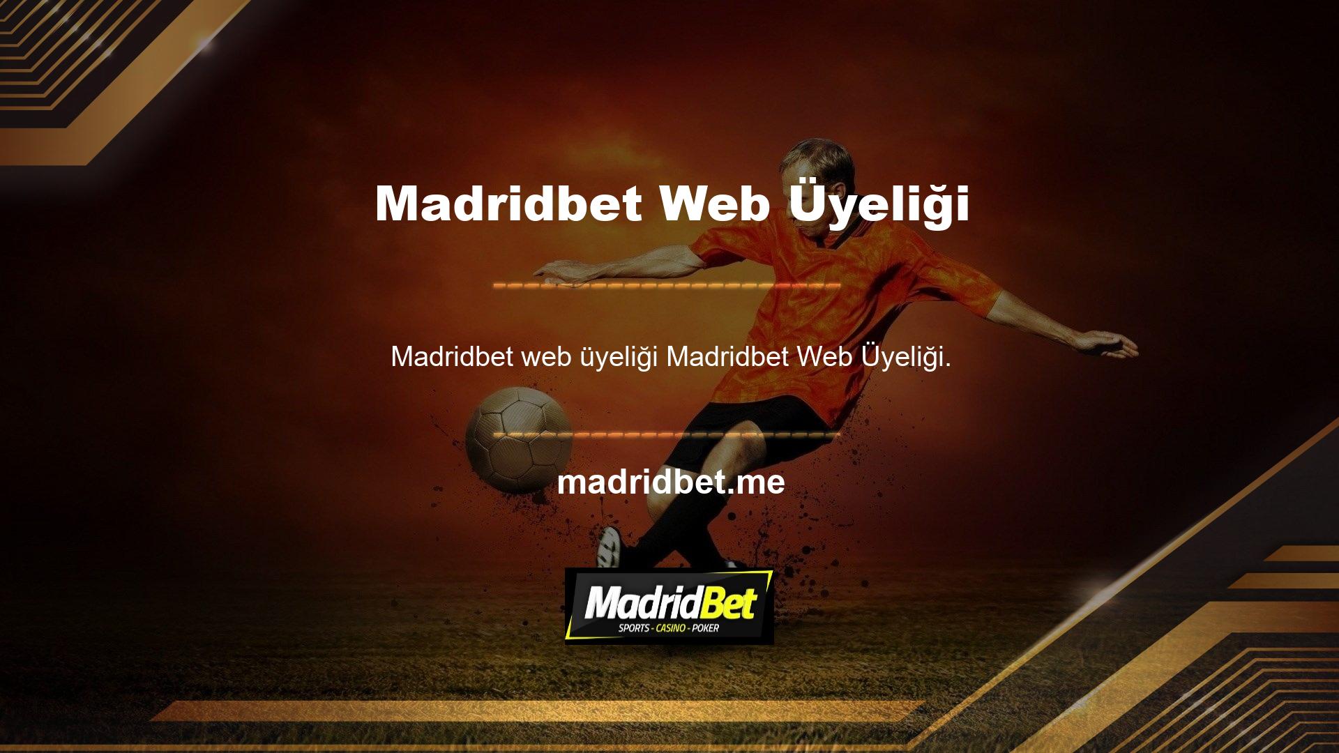 Sevgili bahisçiler, önemli sayılar değil, Madridbet Web üyelik güvenliği her zaman en önemli şeydir